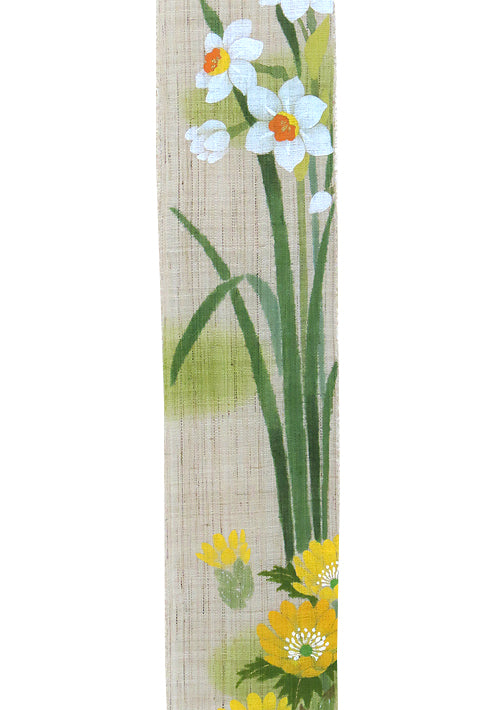 細タペストリー(水仙福寿)