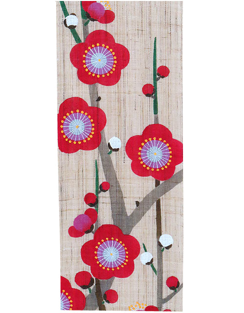 細タペストリー(明け時の梅)