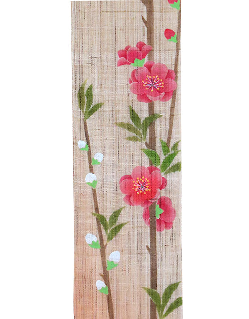 細タペストリー(桃の花)