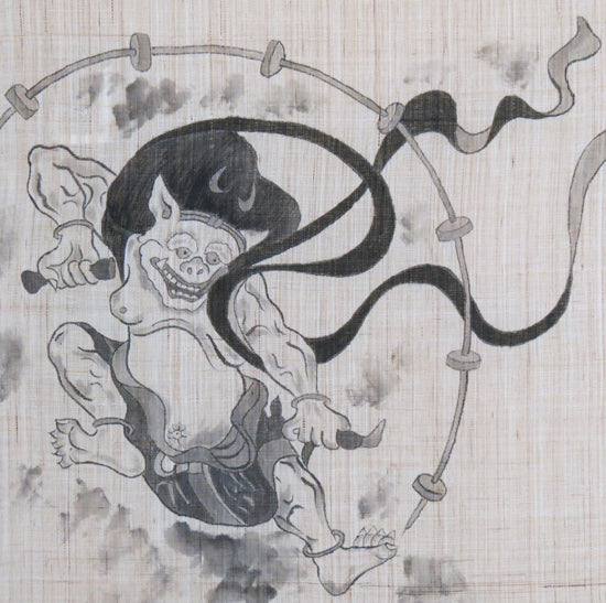 麻のれん(風神雷神図)