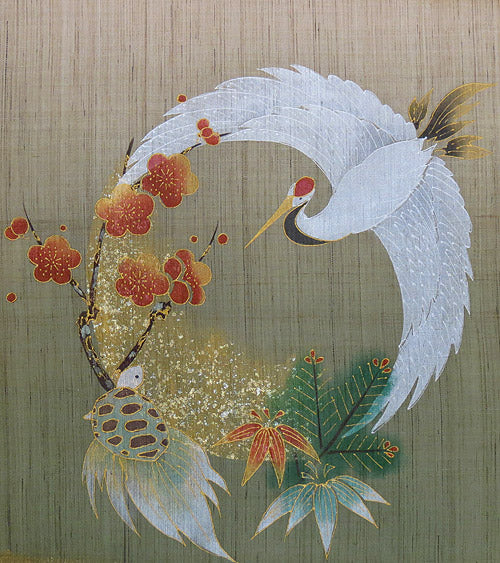 Japanese Modern Tapestry (crane and tortoise) turu to kame