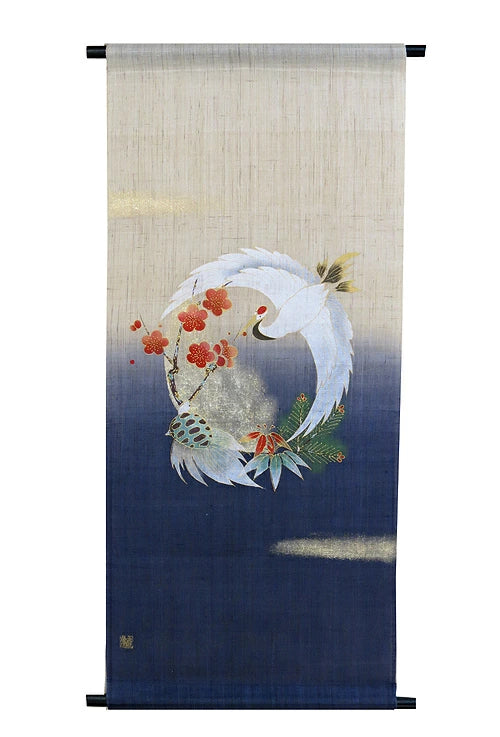 Modern Japanese Tapestry (Tortoise and Crane) 