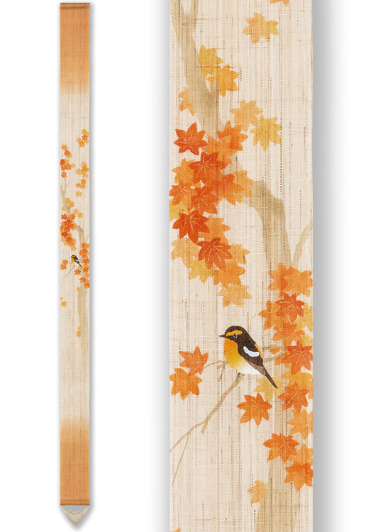 Thin tapestry (autumn leaves and narcissus) 