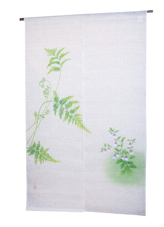  Hemp noren (Bellflower & Fern)hotaruhukuro to shida