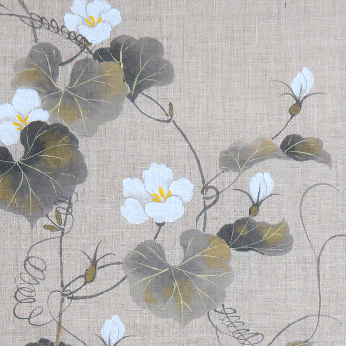 Hemp Noren (Morning Glory and Moonflower Design)