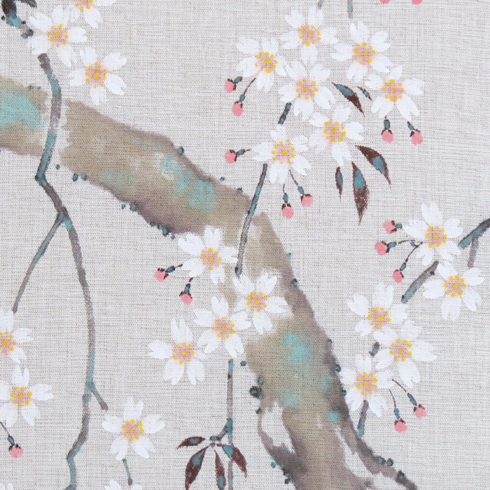 Hand-painted tapestry (weeping cherry blossoms) shidare sakura zu