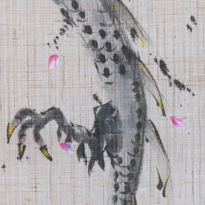  Hemp noren (dragon and cherry blossoms) ryu to maiagaru sakura