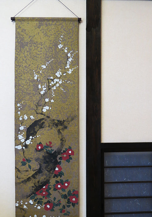 Japanese Modern Tapestry (Plum Blossoms and Camellias)