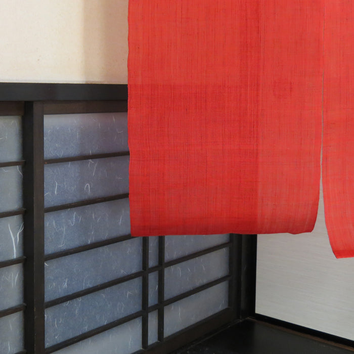 Plain hemp noren (bengara color) 