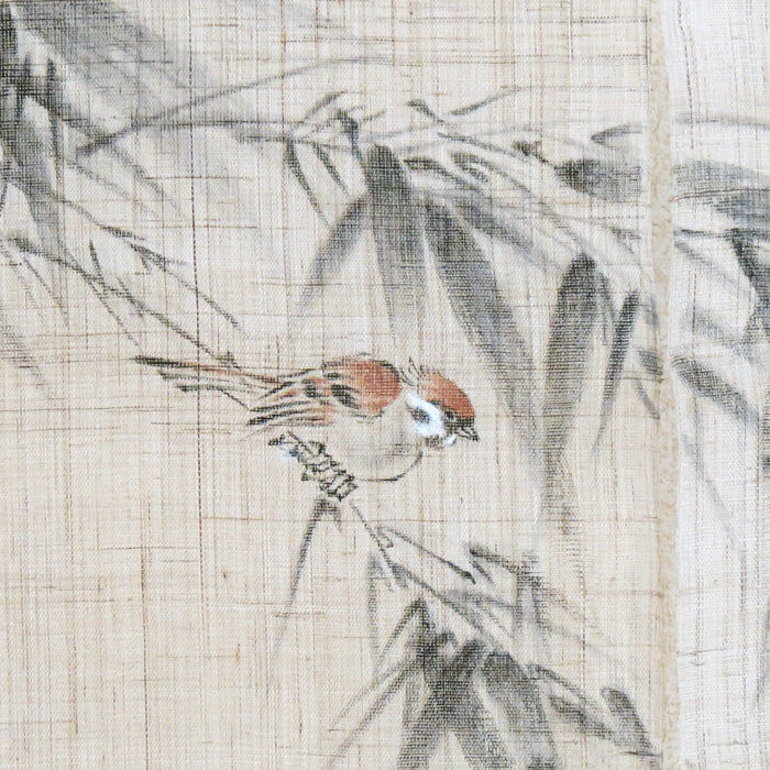 麻のれん （竹に雀）/山田青陵/受注制作40日間