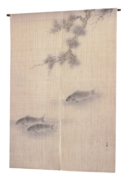 麻のれん （鯉3匹）/澤田吉祥/受注制作40日間