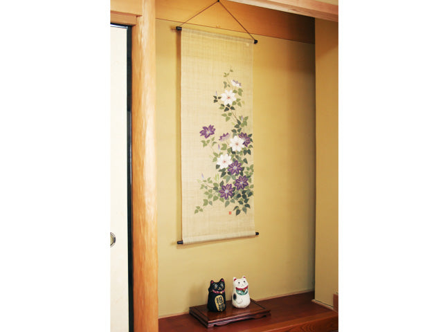 Japanese-style modern tapestry (clematis) tessenka