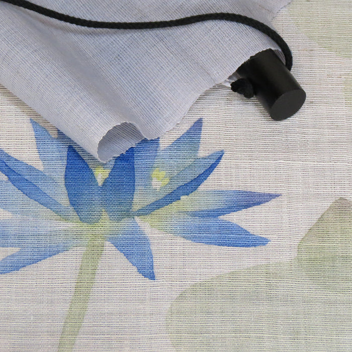 Japanese modern tapestry (blue water lilies) / Made to order
