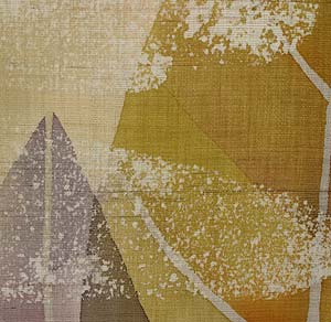 和風モダンタペストリー（金色の森）