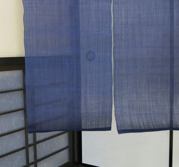 Plain hemp noren (navy blue) 
