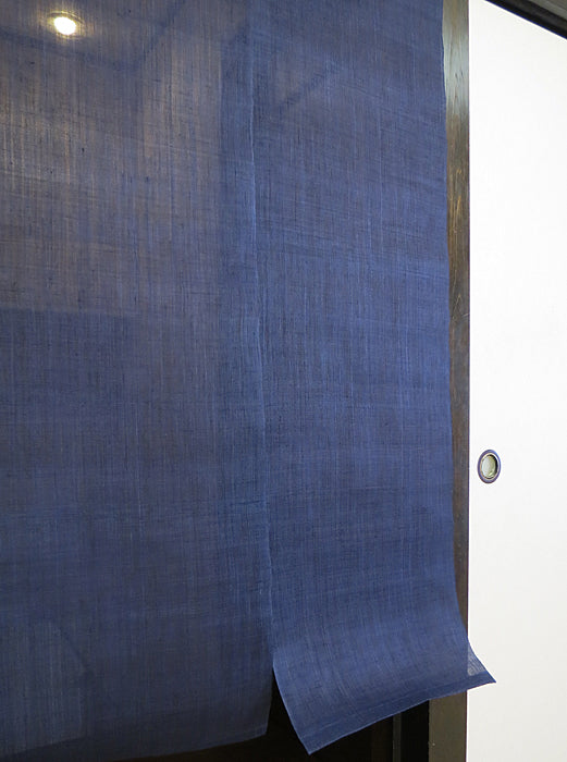 Plain hemp noren (navy blue) 