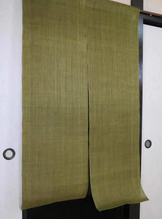 [Size order] Plain hemp noren (pine needle color) / *Required to order from the "Inquiry Form" 