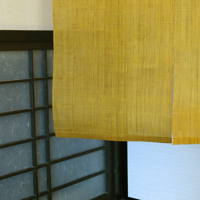 Plain linen curtain (mustard color)