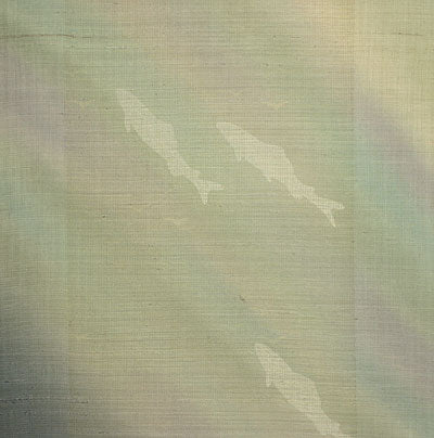 Linen curtain (maple leaves and sweetfish) kaede ni ayu