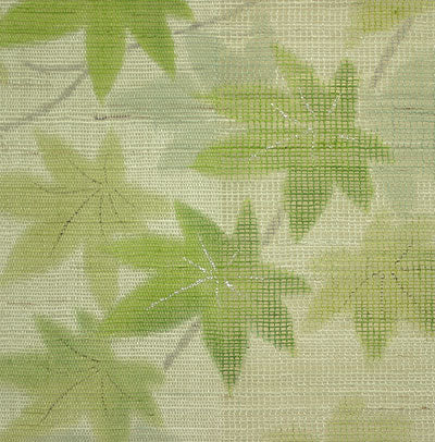 Linen curtain (maple leaves and sweetfish) kaede ni ayu