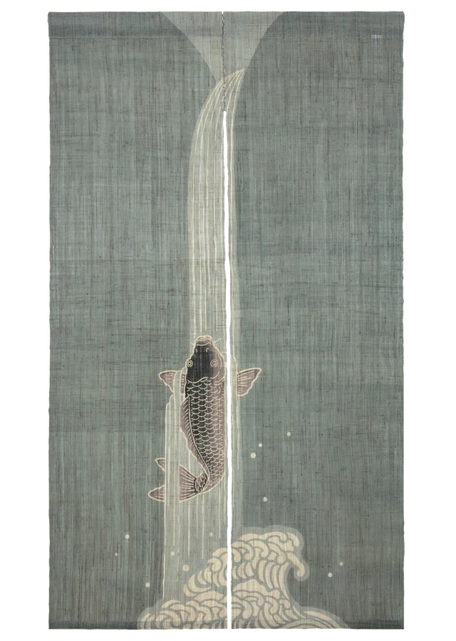 Hemp curtain (carp climbing a waterfall) 