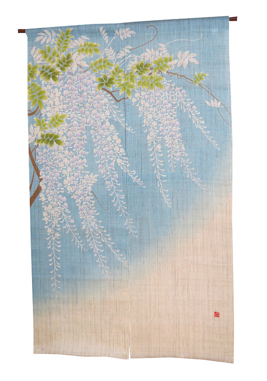Linen curtain Wisteria (Fuji-nami)