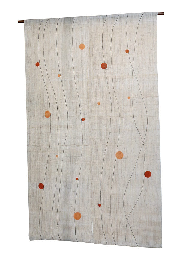 Linen curtain (soft orange) fuwari daidai