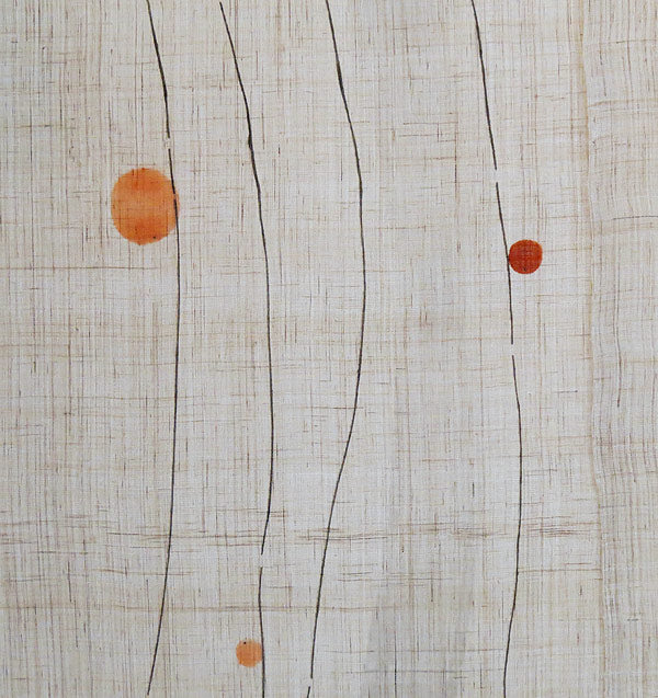 Linen curtain (soft orange) fuwari daidai