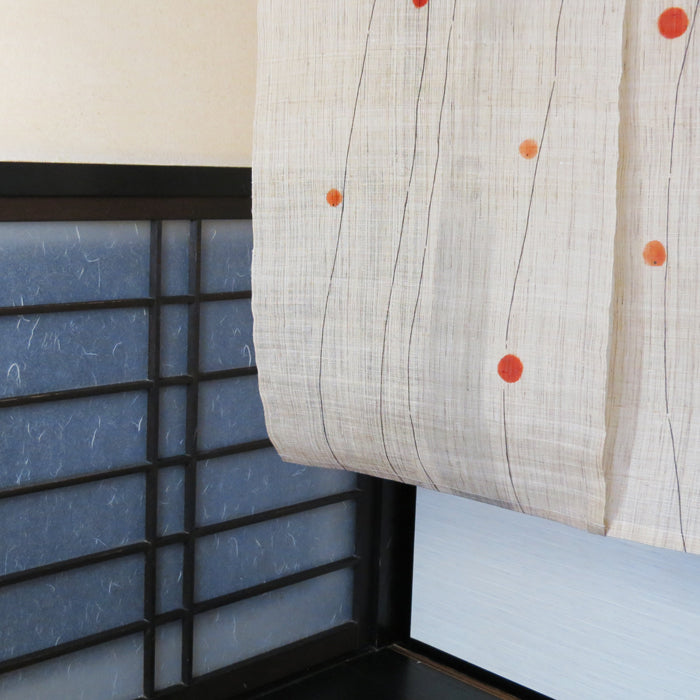 Linen curtain (soft orange) fuwari daidai