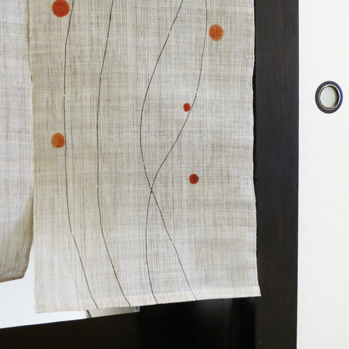 Linen curtain (soft orange) fuwari daidai