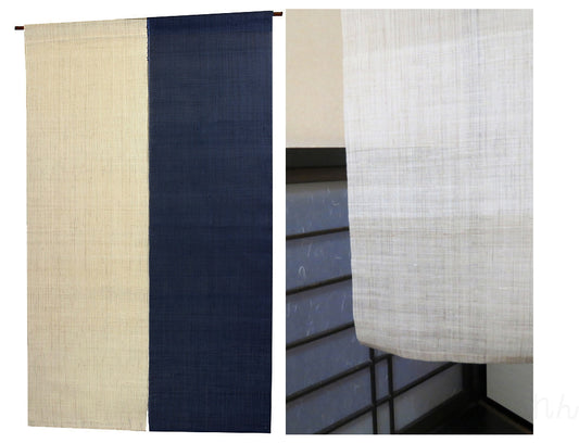 2色麻のれん（紺藍色）