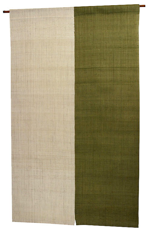 2色麻のれん（松葉色）