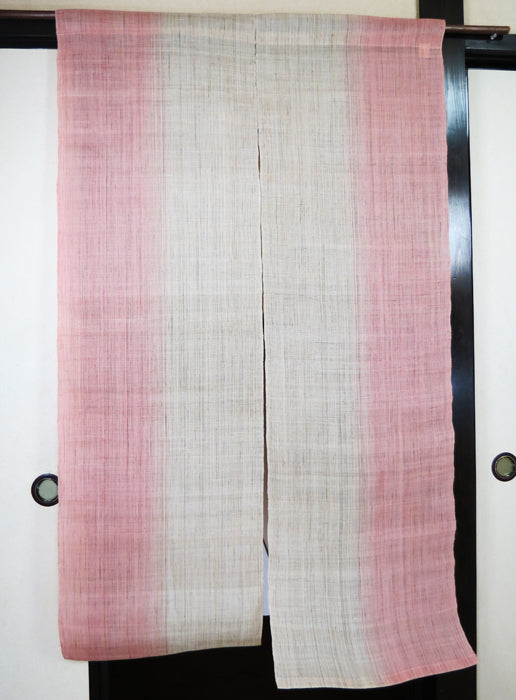 Vertically dyed noren (pine needle color) 