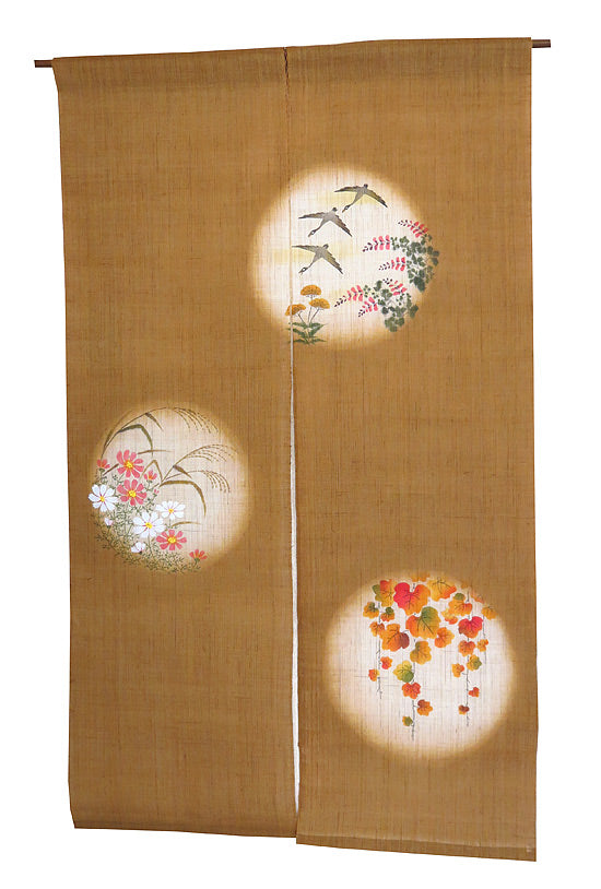 Linen curtain (autumn pattern) akimoyo