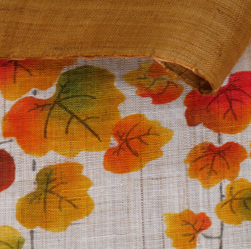 Linen curtain (autumn pattern) akimoyo