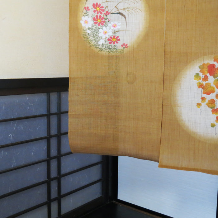 Linen curtain (autumn pattern) akimoyo