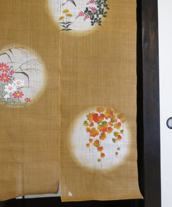 Linen curtain (autumn pattern) akimoyo