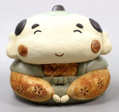 陶人形（にこにこお多福福助さん)