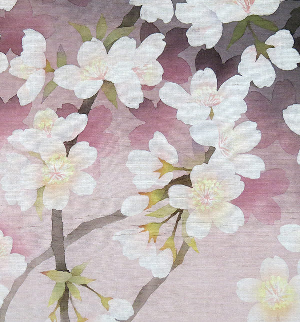 麻のれん （桜咲く）/ かさ音工房 /