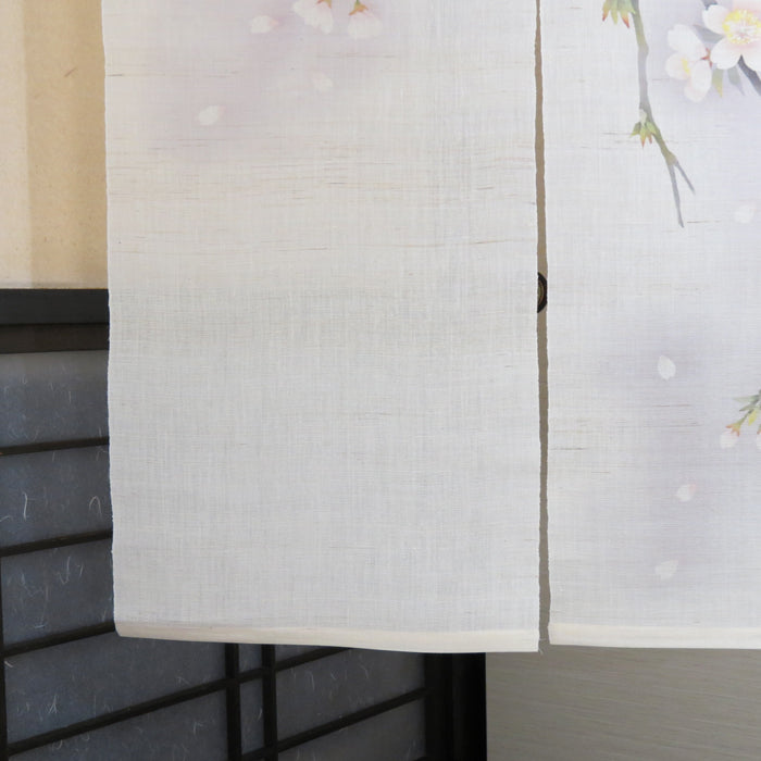 麻のれん （桜咲く）/ かさ音工房 /