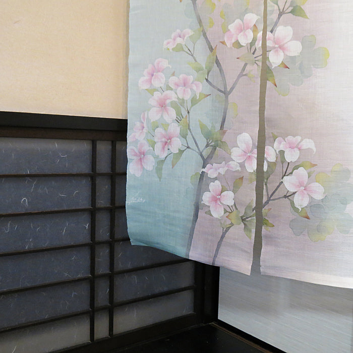 麻のれん （花みずき）/ かさ音工房 /