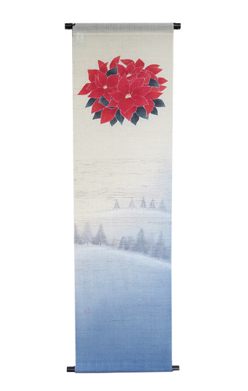 Japanese-style modern tapestry (Poinsettia)/