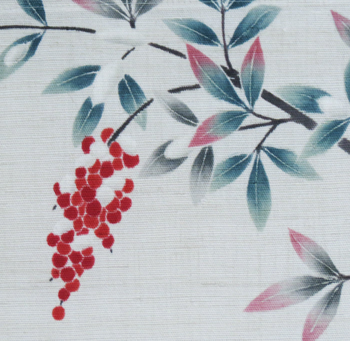 Japanese style modern heaven axis tapestry (Nandina domestica & Pheasant's-eye) yukimoti nanten hukuzyuso