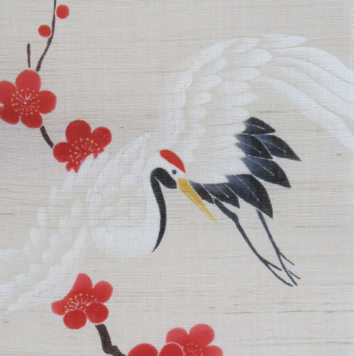 Japanese-style modern tapestry (crane and plum)/made to order /turu ni ume