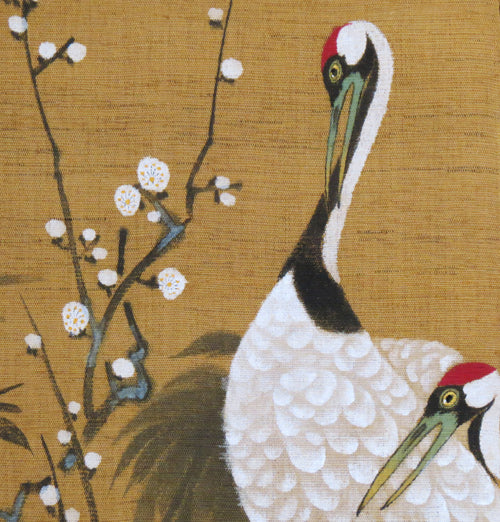  Hemp noren (flock of cranes) gunkaku