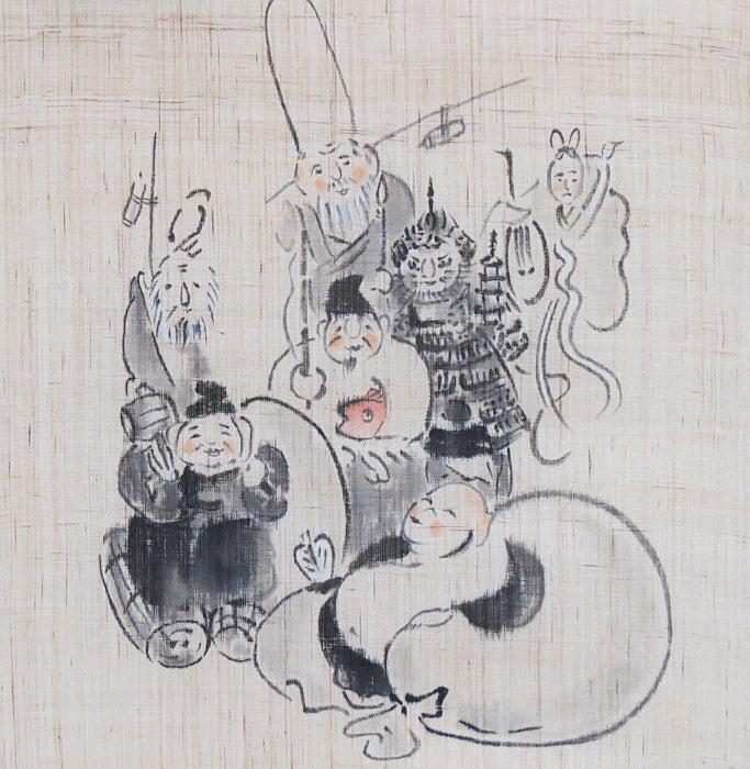 Japanese-style modern tapestry (Seven Lucky Gods)/Manyosha 