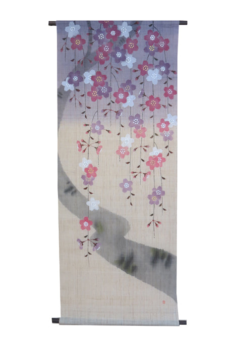 Japanese-style modern tapestry (weeping cherry purple) sidare sakura murasaki 