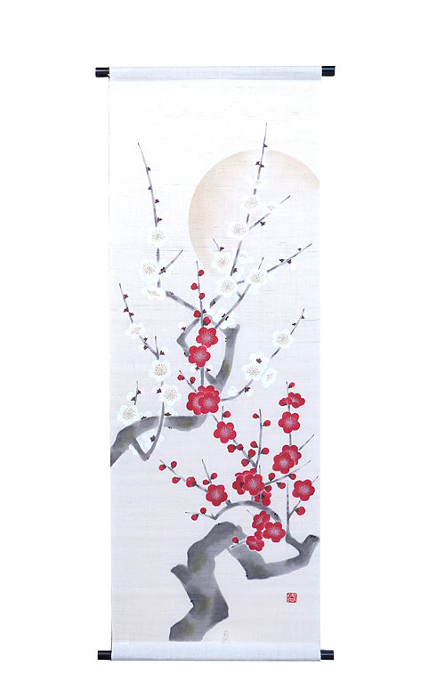 Japanese-style modern tapestry (red plum and white plum) koubai hakubai