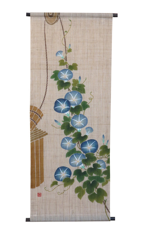 Japanese-style modern tapestry (Bucket and morning glory) turube ni asagao