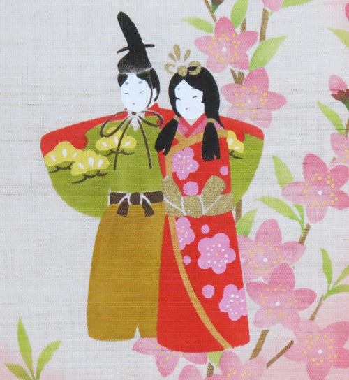 Japanese-style modern tapestry (peach incense hina decoration) 